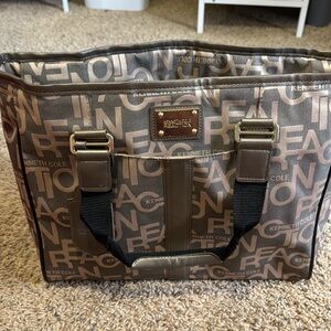 Kenneth Cole Reaction laptop bag, brown and gold